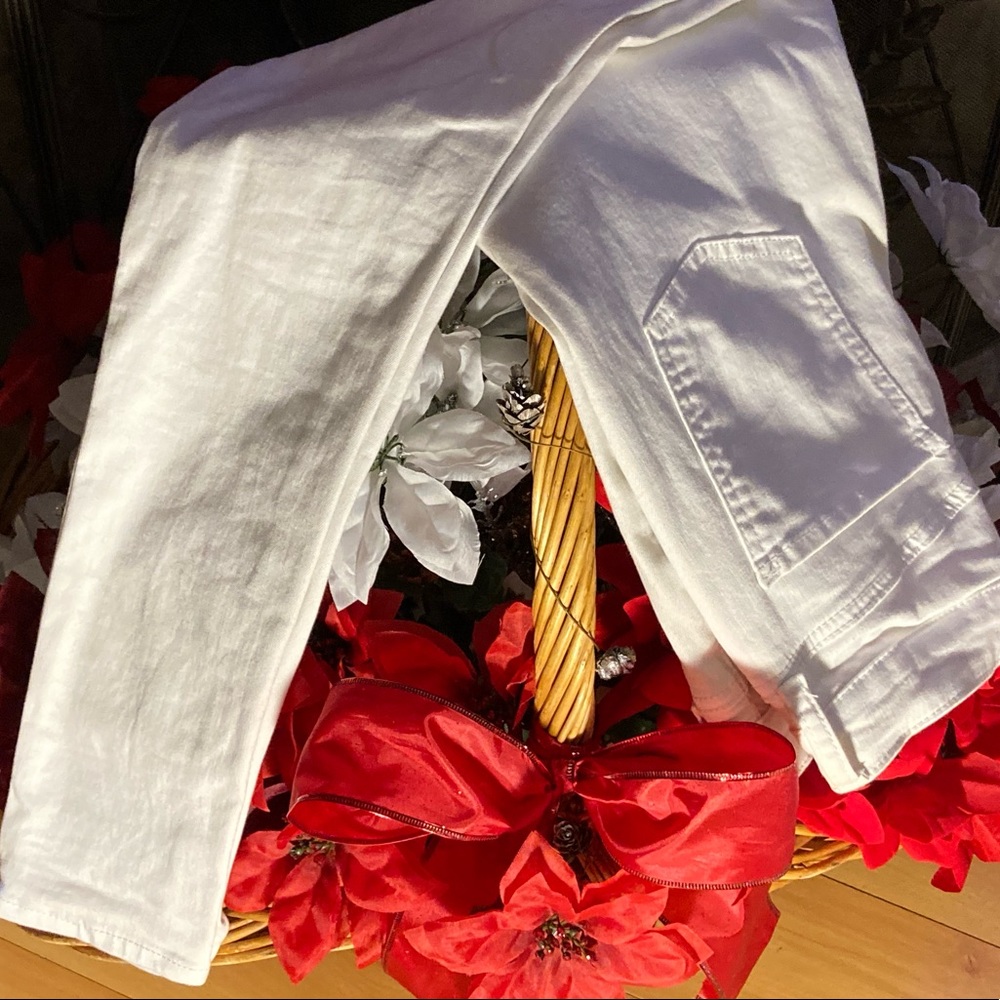 Juniors Jeggings White High Waisted